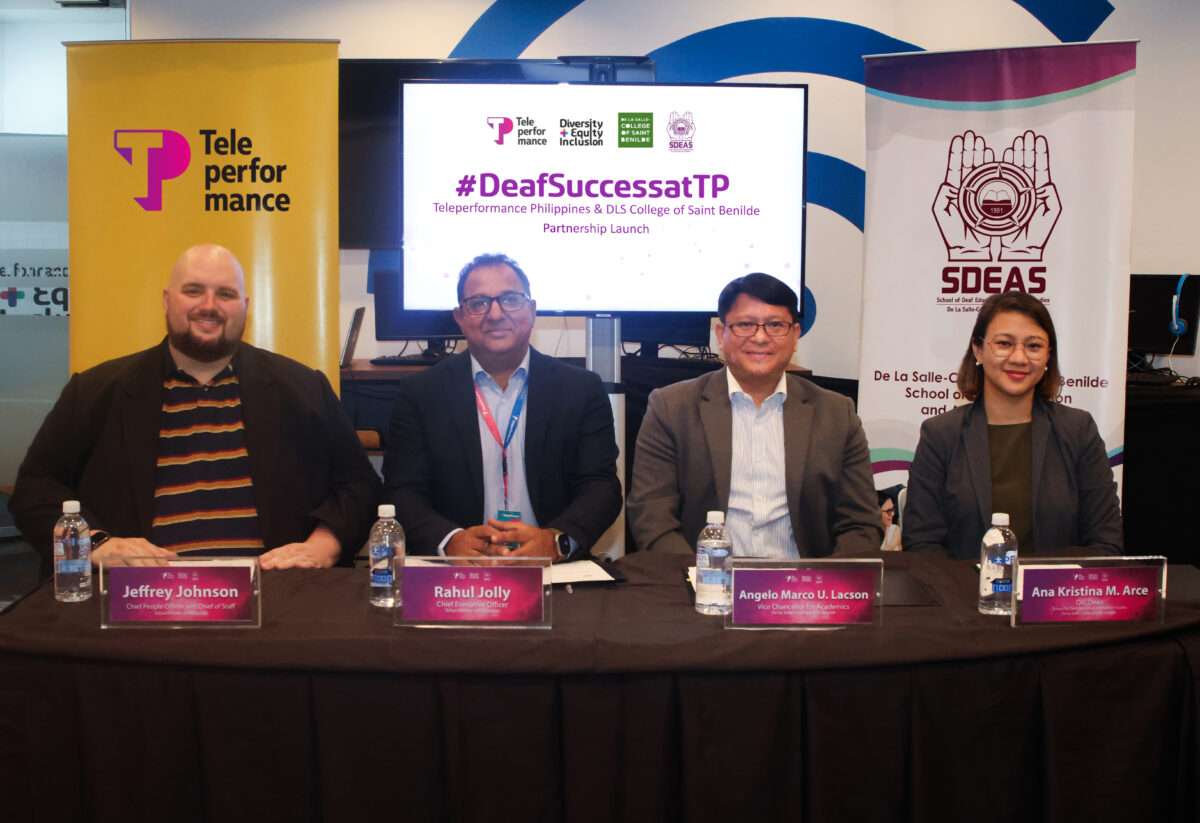 Teleperformance and De La Salle-CSB partnersfor deaf inclusion in the workplace