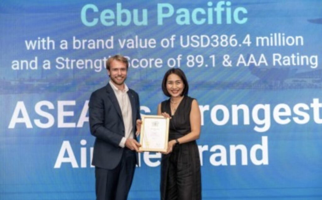 Cebu Pacific Named Strongest Airline Brand in ASEAN