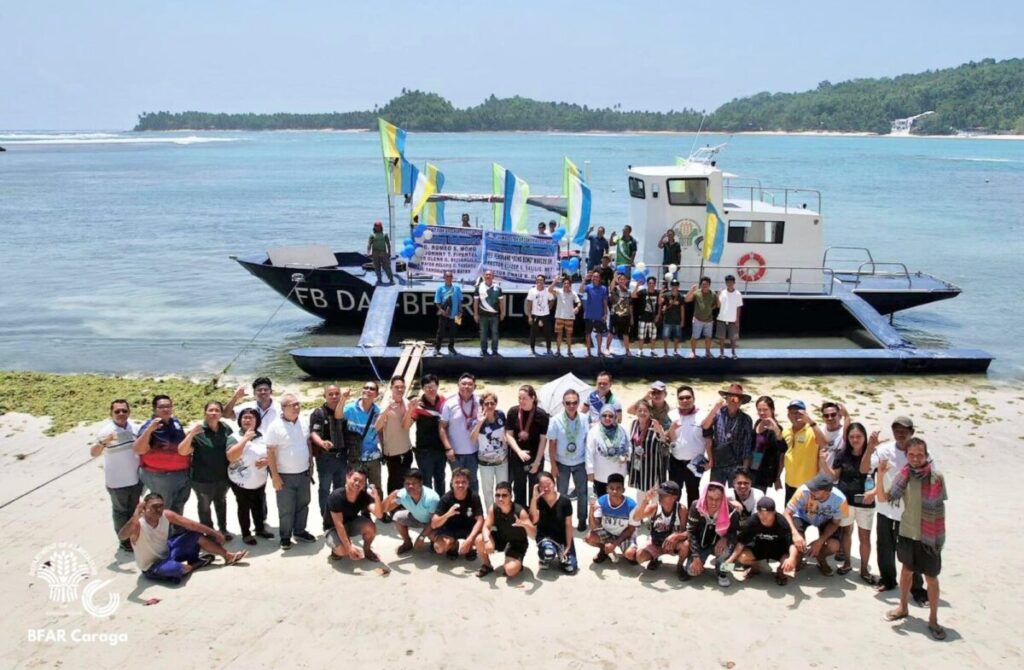 Cagwait Fisherfolk Receive ₱11.5-M Fishing Vessel from DA-BFAR