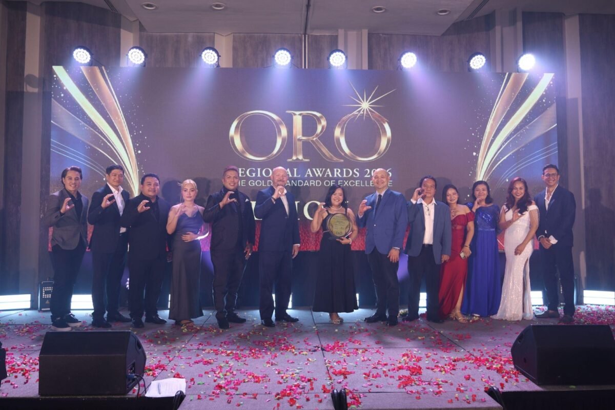 Cebuana Lhuillier honorees and executives on stage at the ORO 2026 awards night